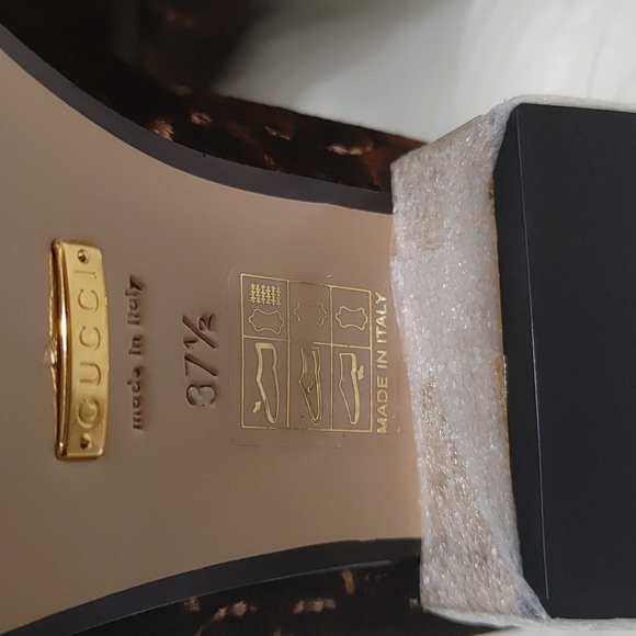 Gucci Velvet GG Malaga Boot Brown 37.5 - Picture 7 of 12